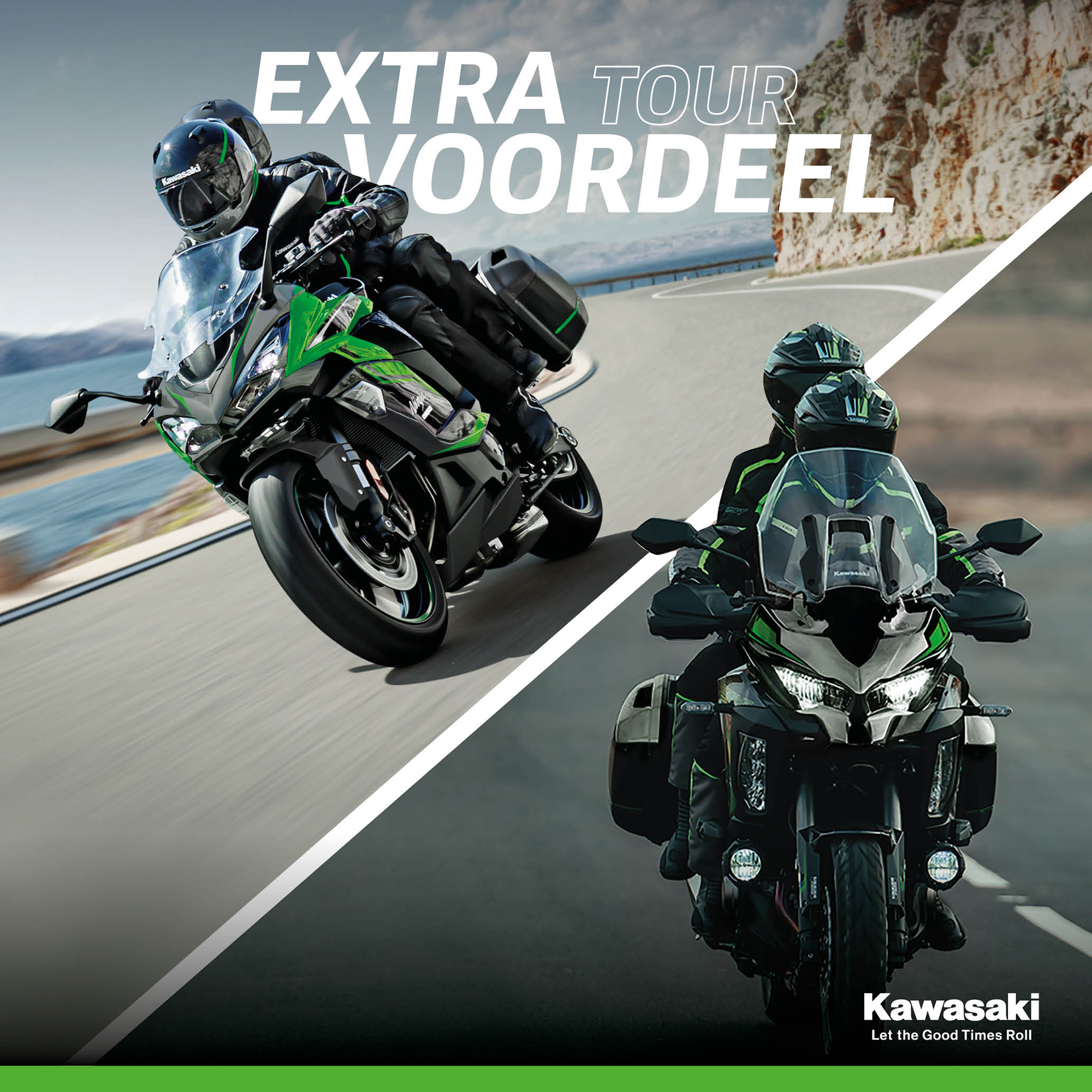 Tourer pakketten op de Versys 1000 en Ninja 1000SX EXTRA voordelig geprijsd