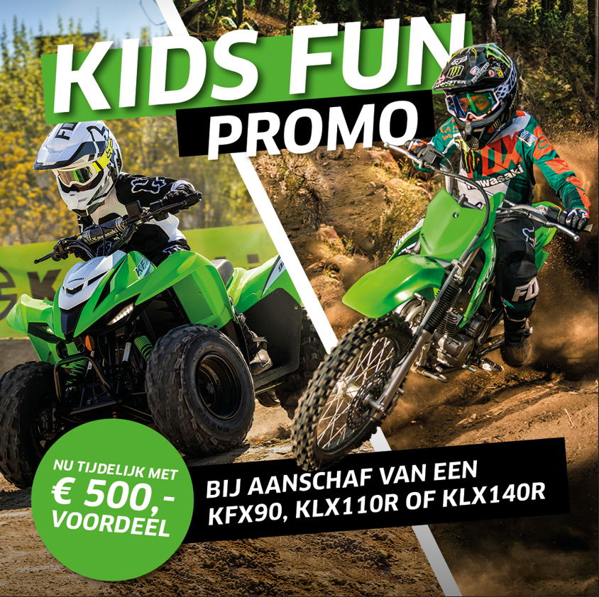 Wegens succes verlengd! €500,- voordeel bij aanschaf van een nieuwe KFX90 of KLX serie