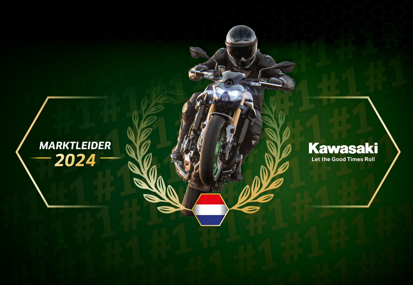 Kawasaki nieuwe marktleider in motoren in Nederland